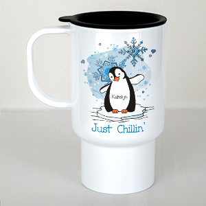 Just Chillin' Penguin Personalized Travel Mug T215310