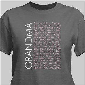 Personalized Repeating Name T-Shirt | Personalized Grandma Shirts