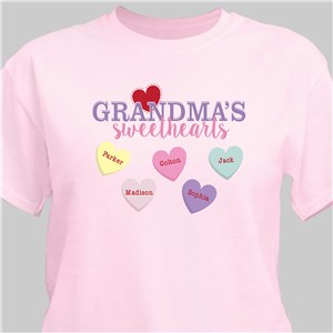 Personalized Grandma's Sweethearts T-shirt | Personalized Grandma Shirts