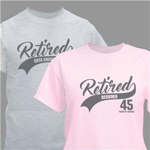 Personalized Retired Career T-Shirt