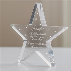 Personalized Happy Birthday Star Keepsake