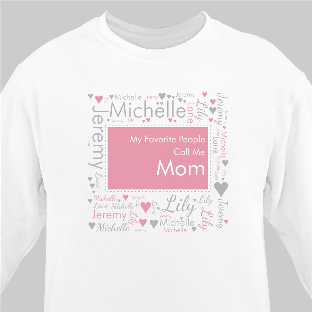 Grandma's Heart Word Art T-Shirt | Personalized Shirts For Grandma