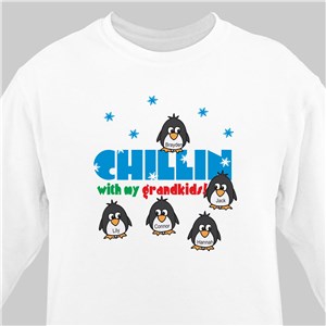 Chillin' Penguin Personalized Winter Sweatshirt | Personalized Christmas Shirt