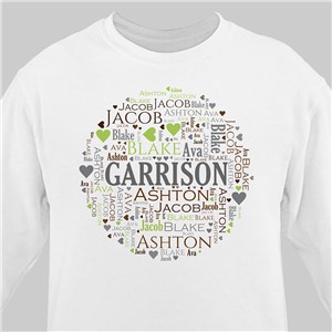 Custom Family Sweatshirt With Circle Design