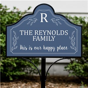 Personalized Happy Place Magnetic Sign Set | Personalized Yard Signs