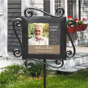 Personalized Beautiful Life Photo Garden Stake