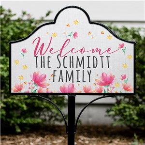 Personalized Spring Welcome Magnetic Yard Sign Set