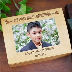 Engraved Dove First Communion Box | Personalized Keepsake Box