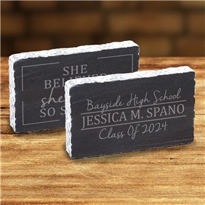 Engraved Believed-Could-Did Marble Keepsake | Engraved Keepsakes