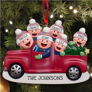 Personalized Red Farm Truck Christmas Ornament 8114373X