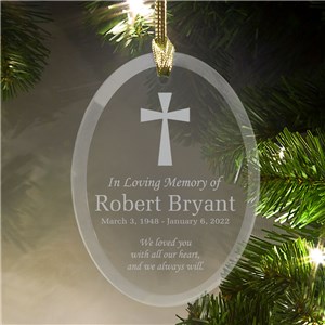 Engraved In Loving Memory Ornament | Glass | Memorial Christmas Ornaments