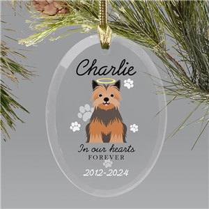 Personalized Dog Breed Halo Memorial Ornament 8229404