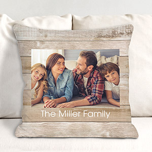 Photo Rustic Pallet Personalized Throw Pillow 830120983X