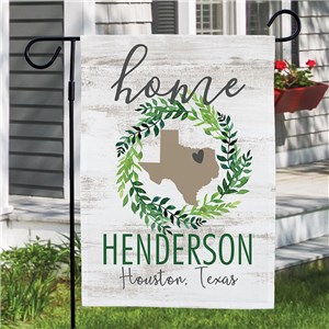 Personalized Home State Garden Flag