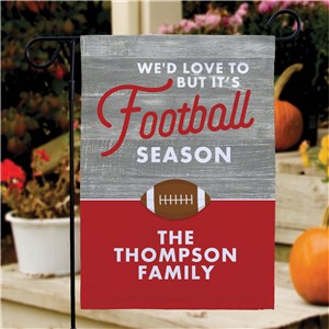 Personalized It's Football Season Garden Flag