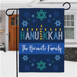 Personalized Happy Hanukkah Flag