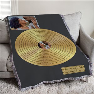 Personalized Record Spiral Afghan Throw 830227215