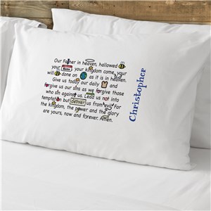 Personalized Our Father Prayer Cotton Pillowcase