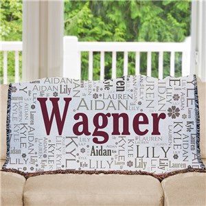 50x60 Family Word-Art Afghan