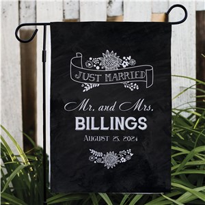 Personalized Just Married Garden Flag | Personalized Wedding Gifts