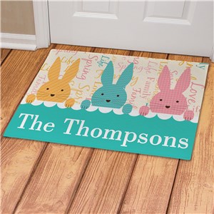 Personalized Doormat | Easter Doormat With Family Name