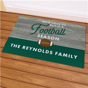 Personalized It's Football Season Doormat