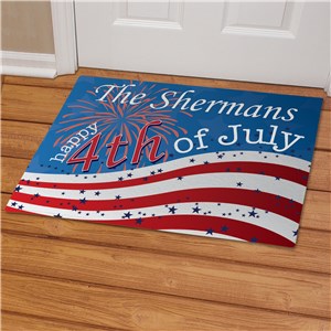 Personalized 4th of July Welcome Doormat