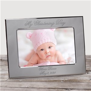 My Baptism Day Silver Personalized Picture Frame | Customized Baby Gifts