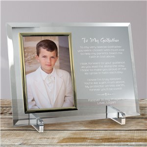 To My Godfather Personalized Beveled Glass Frame 8534128