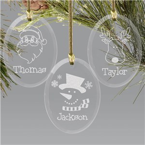 Engraved Glass Christmas Ornament 880284