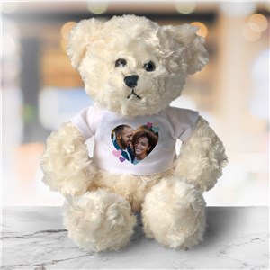 Personalized Heart Photo Teddy Bear