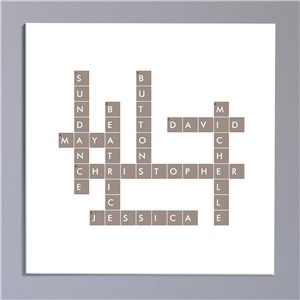 Personalized Crossword Canvas | Custom Canvas Decor