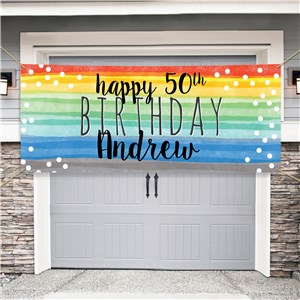 Personalized Watercolor Confetti Banner