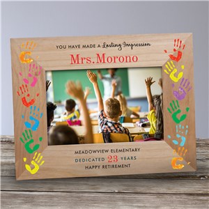 Personalized Lasting Impression Teacher Wood Frame