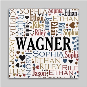 Family Name Word-Art Canvas