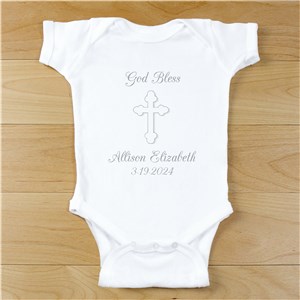 God Bless... Personalized Christening Infant Bodysuit | Personalized Christening Outfits