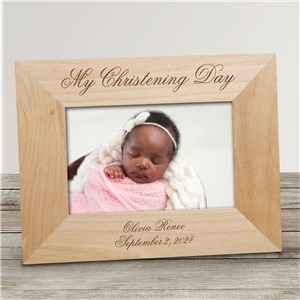 Personalized My Christening Day Wood Picture Frame | Personalized Wooden Picture Frames