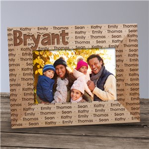 Engraved Family Static and Year Wooden Picture Frame Alder 4 x 6 9229771