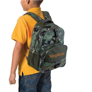 Camo Embroidered Backpack | Kids Embroidered Bookbag