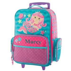 Embroidered Luggage for Girls | Mermaid Luggage for Kids