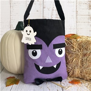 Vampire Trick Or Treat Bag With Personalized Bag Tag E000554ST