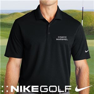 Personalized Black Nike Polo