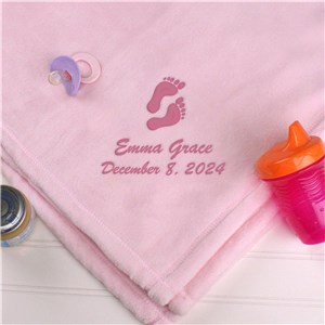 Personalized Baby Girl Fleece Blanket | Personalized Baby Blankets