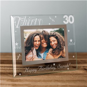 Personalized Birthday Glass Picture Frame | Personalized Picture Frames