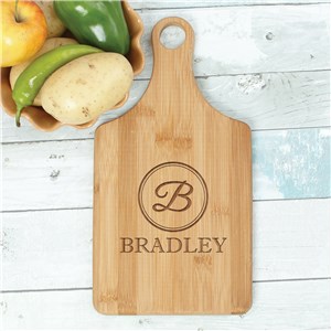 Engraved Initial Paddle Cutting Board | Personalized Cutting Boards