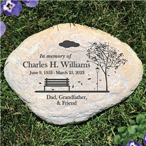 Personalized Empty Bench Memorial Garden Stone | Personalized Memorial Stones