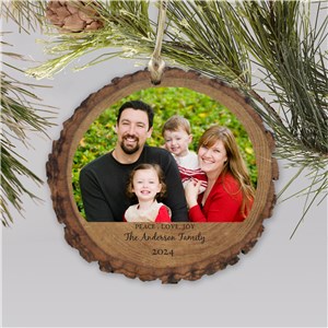 Personalized Peace Love Joy Photo Ornament | Photo Ornaments