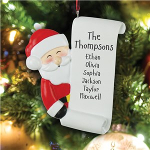 Personalized Santa Holding List Christmas Ornament L13611243