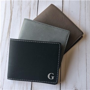 Leatherette Engraved Wallet | Wallet With Initial