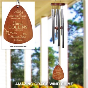 Engraved Wind Chime | Memorial Not Forgotten Wind Chime